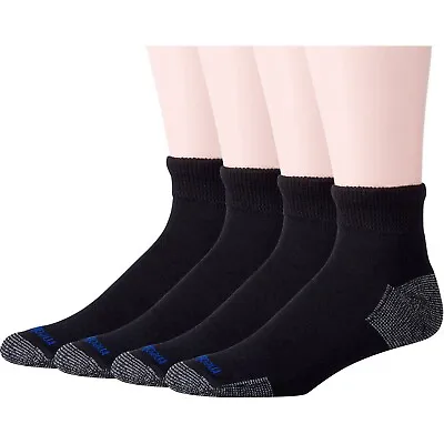 MediPeds Adult Men's NanoGLIDE® Quarter Cushion Casual Socks X-Large 4 Pairs • $10.97