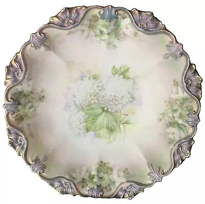 RS Prussia 10” Cabinet Bowl Snowballs Flawed • $14.95