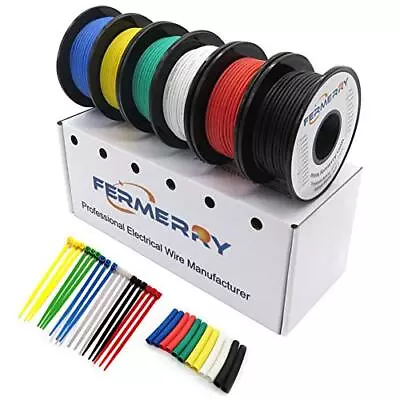 16 Gauge Wire Electric Hook Up Wire Kit 16 AWG Silicone Wire Cables 6 Colors 5Ft • $16.92