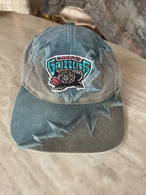 Vintage Drew Pearson Jagged Edge Grizzlies NBA Strap Cap Hat VTG • $24