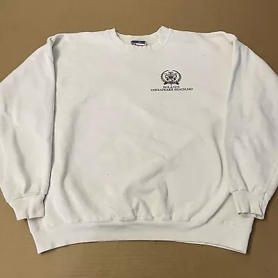 VINTAGE Chesapeake Beach Sweatshrit Adult XXL 2XL Sweater Maryland 90s Bay Mens • $39.99