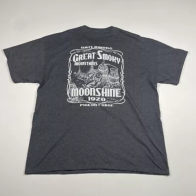 Gatlinburg Great Smoky Mountains Moonshine Shirt Men’s XL Gray Tee Jerzeez • $18.95