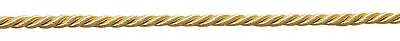 Light Gold 3/16  Decorative Rope Cord 24 Karat Gold [By The Yard] • $1.90