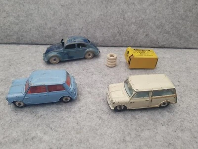 £0.99 • Buy CORGI MORRIS MINI MINOR Dinky Morris Traveler 197 And A Volkswagen + 4 New Tyres