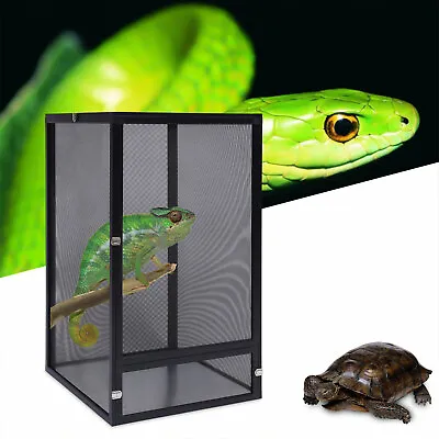 360 Panoramic Reptile Screen Cage Terrarium Chameleon Mesh Enclosure Habitat • $55.10