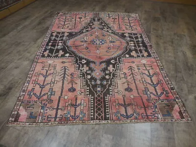 Tribal Geometric Vintage Turkish Rug Farmhouse Handmade Village Rug 4.6x7 Ft • $154.50