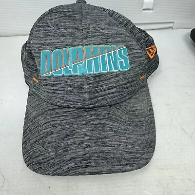 New Era Graphite Miami Dolphins 2020 NFL Summer Sideline 39THIRTY Flex Hat L/XL • $15.90