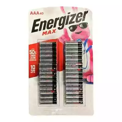 Energizer MAX AAA Batteries (40 Pack) Triple A Alkaline Batteries • $24.99