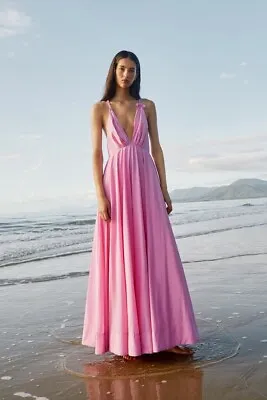 Aje Vellum Maxi Dress Cerise Pink BNWT Size AU/UK 8 US 4 RRP $695 • $369