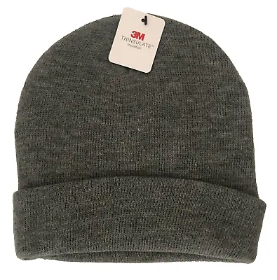 3M Insulation Grey Gray Winter Knit BEANIE HAT Double Layer Unisex One Size NWT • $9.50