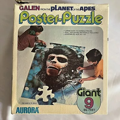 VINTAGE 1974 Planet Of The Apes Giant Poster Puzzle In BOX 44” X 30” 9 SQ Feet • $35.98