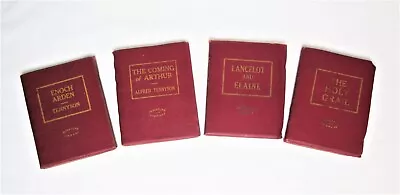 Alfred Lord Tennyson - 4 Vintage Little Red Leather Library Books • $24.99