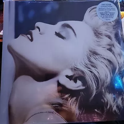 Madonna  True Blue  LP Silver Vinyl W/Poster Sire Records RCD1-25442 • $21.12