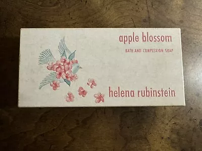 Vintage Soap Box “Empty” Apple Blossom Soap 7” X 3.5” Helena Rubinstein • $16.95