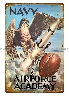 Home Decor Office Restaurant 1960 Navy Air Force Football Metal Tin Sign • $18.92