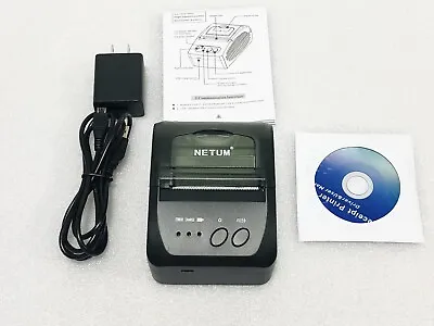 NETUM NT1809DD Bluetooth Receipt Printer Portable 58mm Mini Thermal Pos Printer • $20