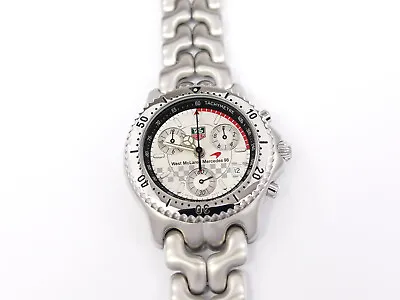 TAG Heuer SEL Chronograph CG1117 Silver West McLaren Limited Edition 38mm S Link • £1350