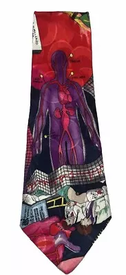 Vintage Nicole Miller Men’s Tie Medical Theme  56x4” • $19.99