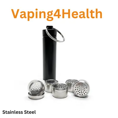 CAPSULE CADDY + 5 SOLID STAINLESS STEEL DOSING CAPS For MIGHTY VENTY & CRAFTY • £28.60