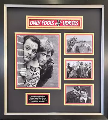 David Jason & Nicholas Lyndhurst Signed Framed Foto Only Fools Horses AFTAL COA • £995