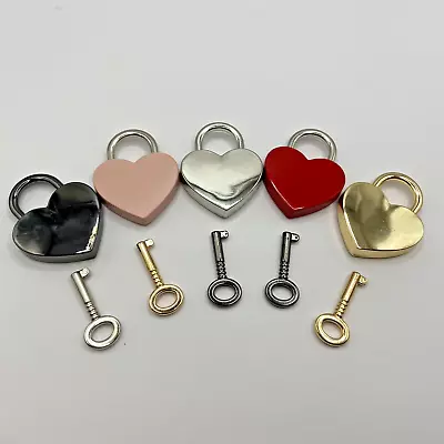 5 Pcs Diary Lock And Key Set Heart Lock Mini Lock Small Love Lock For Journal • $14.95