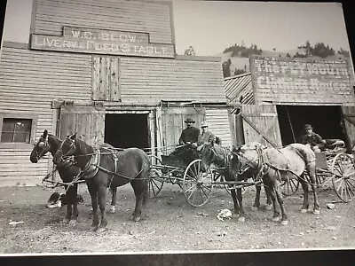 Vtg  C 1888 Matted Photo Plymouth Clothing House Men Horses Helena Montana Print • $17.95