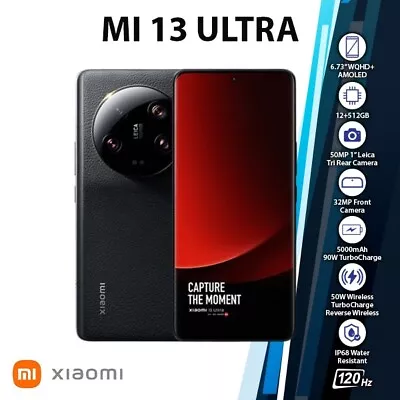 Xiaomi Mi 13 Ultra Android Mobile Phone (New BlackDual SIM12+512GBUnlocked) • £1129.99