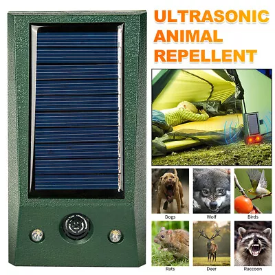 Solar/Ultrasonic Garden Deterrent Repeller Animal Bird Cat Scarer Pest Dog Cat • $18.59