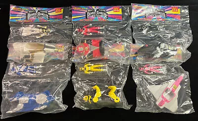 McDonald's Mighty Morphin Power Rangers Complete Set 6 Toys Movie Sealed 1995 • $60