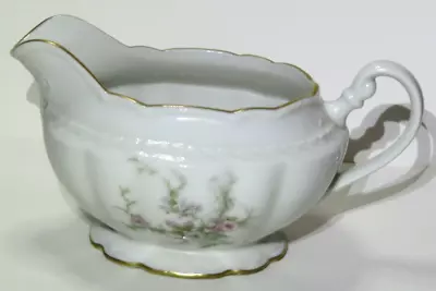 Embassy USA Vitrified China Creamer Pink/White Floral Pattern With Gold Rim • $13.50