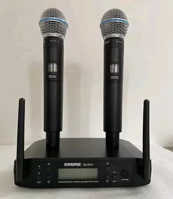 GLXD4 Shure Vocal Dual Channel Wireless Microphone System UHF Handheld Cordless • $129