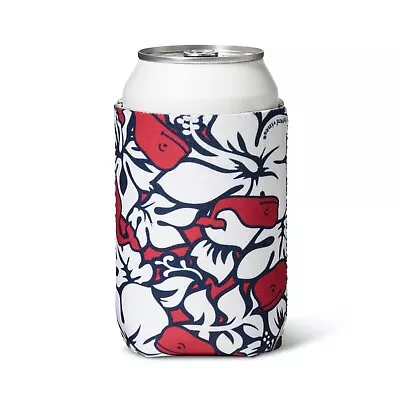 RARE Vineyard Vines - Red Whale Hibiscus Flower - Koozie Drink Sleeve FREE SHIP • $10.99