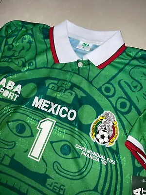 Mexico Mundial 98 Campos Size Xl  Authentic Shirt Aba Sport New With Tags  • $175