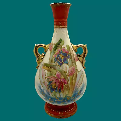 Royal Bonn Antique Hand Painted Floral Double Handled Vase 10  • $55.25