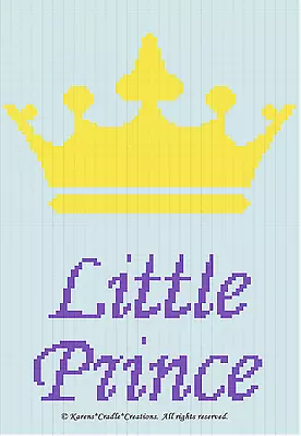 Crochet Patterns - LITTLE PRINCE Baby Afghan Graph/Chart PATTERN • $6.95