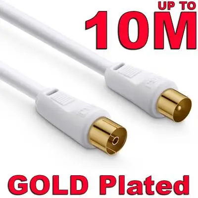 $3.75 • Buy TV Antenna Extension Cable PAL Male To Female Aerial Flylead Cord Lead 1m 3m 10m