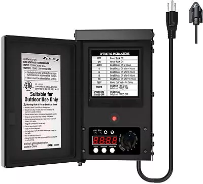 Malibu 300 Watt Power Pack With Sensor And Weather Shield For Low Voltage • $168.98