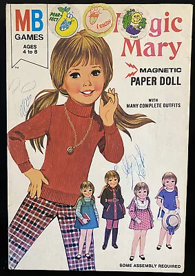 Vintage Milton Bradley Magic Mary Magnetic Paper Doll & Outfits-1972 • $12.50