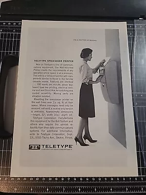 Teletype Corporation Spacesaver Printer Print Ad 1962 8x11 Vintage  • $13.99
