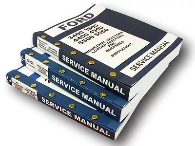 Ford 3400 3500 4400 4500 Industrial Tractor Service Repair Shop Manuals Complete • $148.31