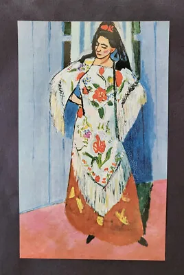 Henri Matisse   The Manilla Shawl  Mounted Off-set Color Lithograph 1970 • $39.99