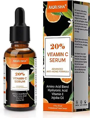 20% Vitamin C Cream Anti-aging Facial Hyaluronic Acid Wrinkle Moisturizer • £5.89