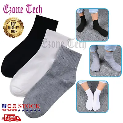 Lot 3-12 Pairs Mens Womens Ankle/Quarter Socks Cotton Crew Socks Casual Size New • $10.70