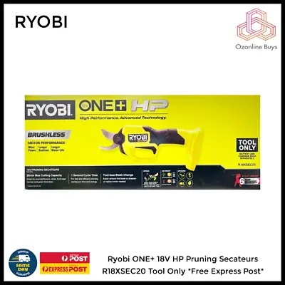 $139 • Buy Ryobi 18V HP Pruning Secateurs R18XSEC20 Tool Only *Free Express Post*