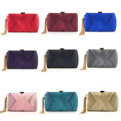 Tassel Clutch Purse Silk Tassel Clutch Purse Fashion Handbags Bags  Women • $33.31