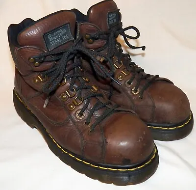 Doc Martens  AirWair  Steel Toe Work Boots - Man Size 9- Vintage • $80.90