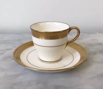 Vintage MINTON Gold Encrusted “ Buckingham”  Demitasse Espresso Cup & Saucer • $20