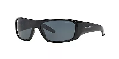 ARNETTE Men's AN4182 Hot Shot Wrap Sunglasses Gloss Black/Grey Polarized 62 Mm • $49.99