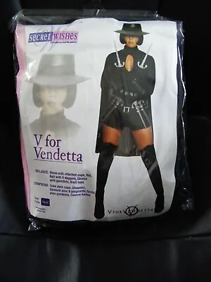 $34.99 • Buy Halloween Costume Secret Wishes V For Vendetta Adult Women Small