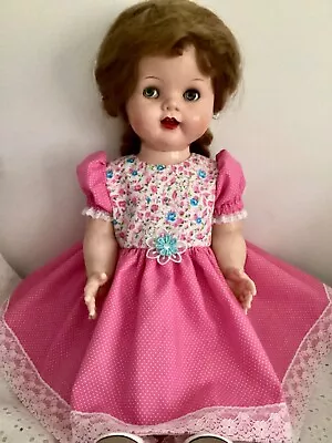 Handmade Pink Spot & Floral Dress Set To Fit 22” Pedigree Or Saucy Walker Doll • $35